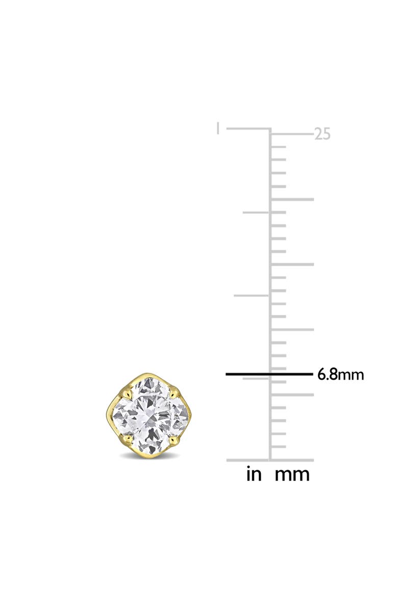 Lab-Grown Diamond Solitaire Stud Earrings 14k, Alternate, color, Yellow Gold