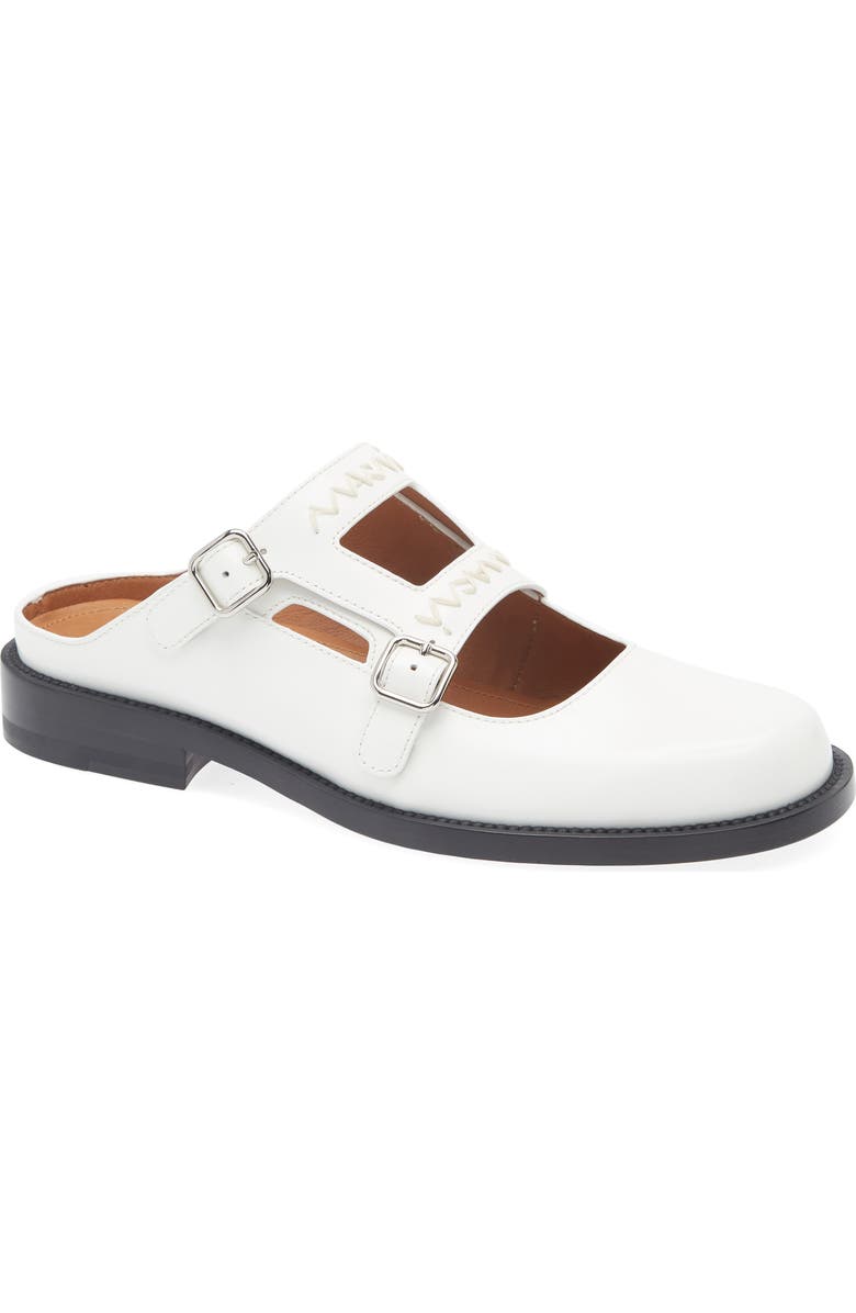 Marni Logo Embroidered Sabot Mule, Main, color,