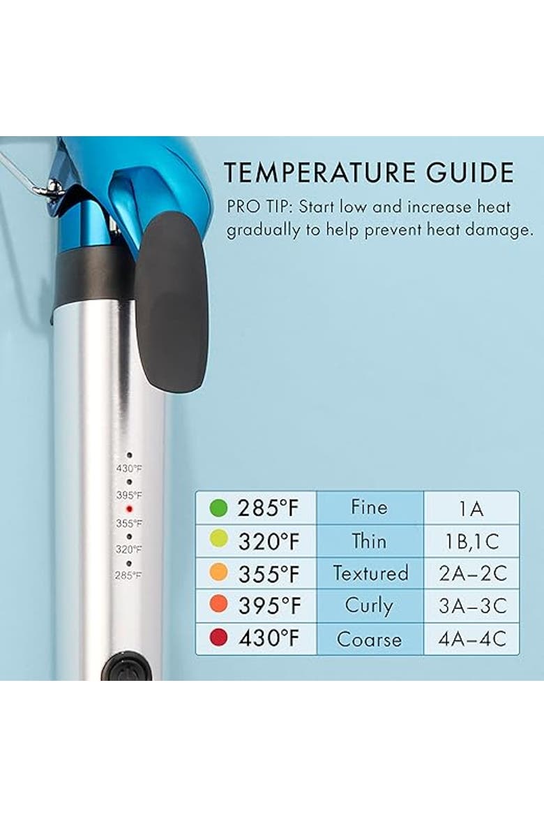 Nano Titanium  1¼" Extended Barrel Curling Iron, Alternate, color, Blue