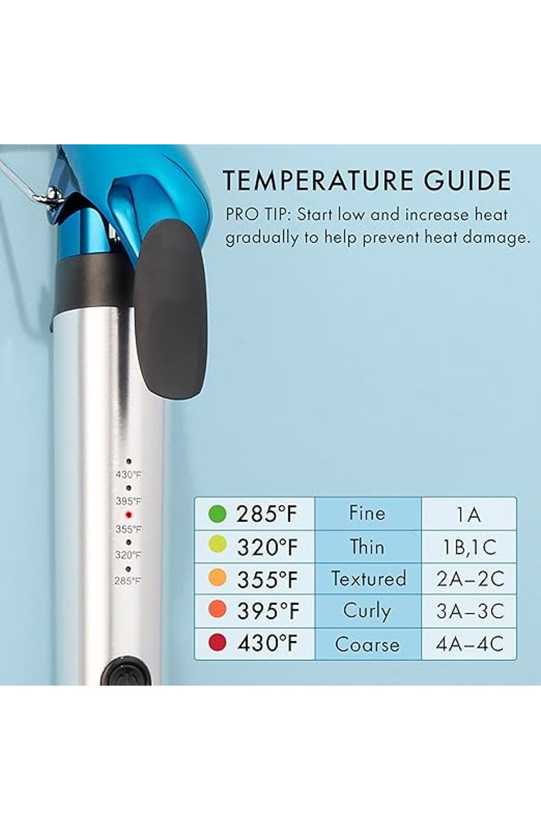 BaBylissPRO Nano Titanium  1¼" Extended Barrel Curling Iron, Alternate, color, Blue