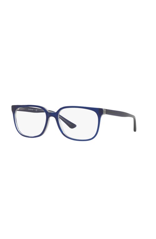 Lenscrafters 58mm Rectangle Optical Glasses In Blue