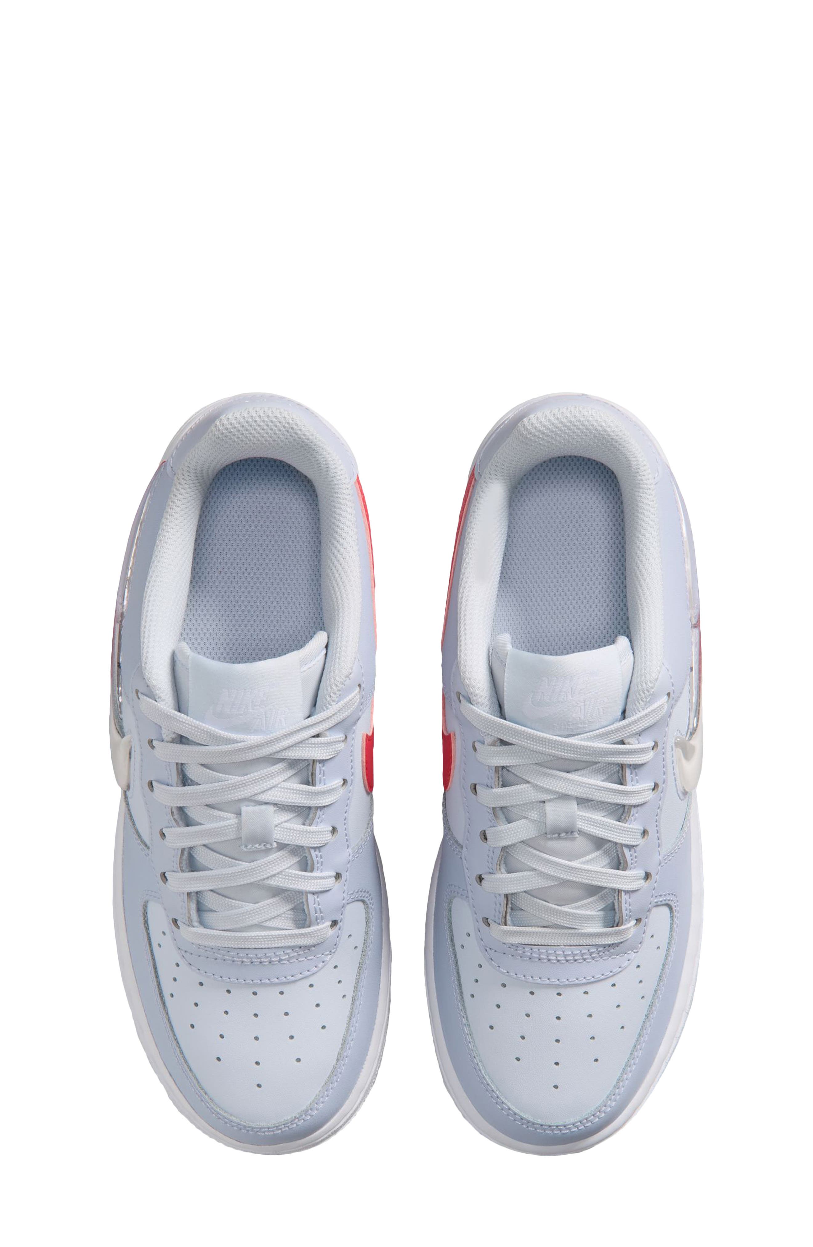 Kids' Air Force 1 JES Sneaker, Alternate, color, GREY/ PINK/ GHOST/ WHITE