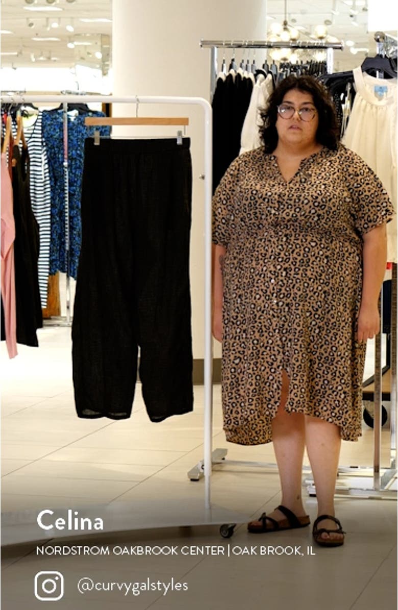 Pucker Organic Linen Crop Lantern Pants, sales video thumbnail