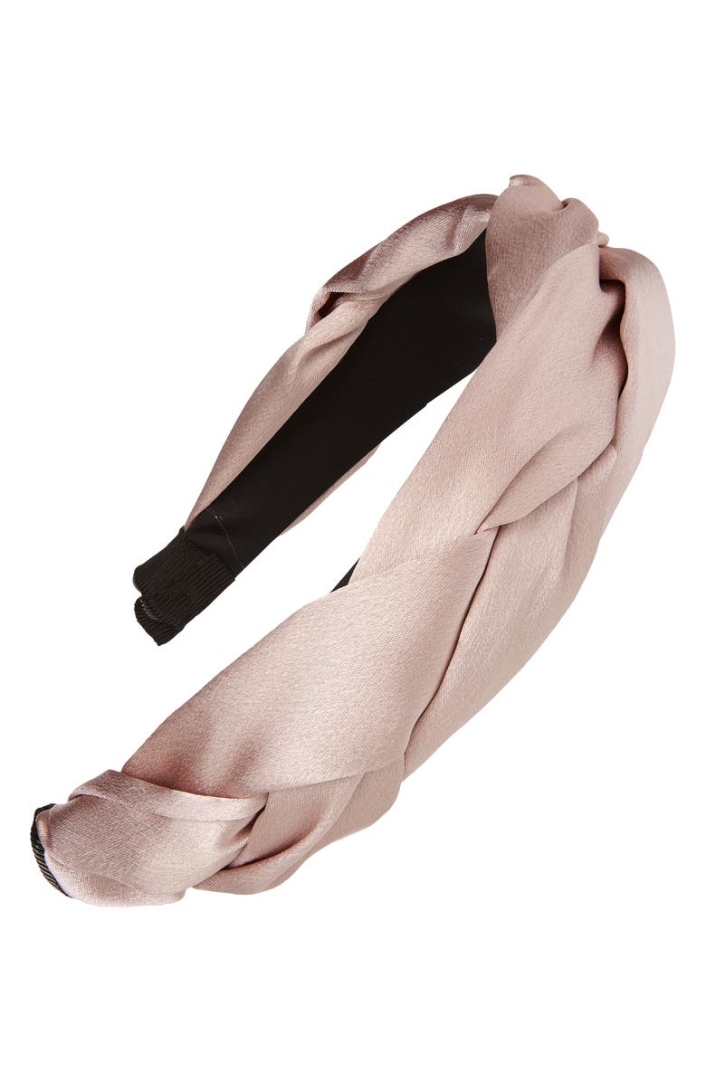 Tasha Wrapped Satin Headband, Main, color, 
