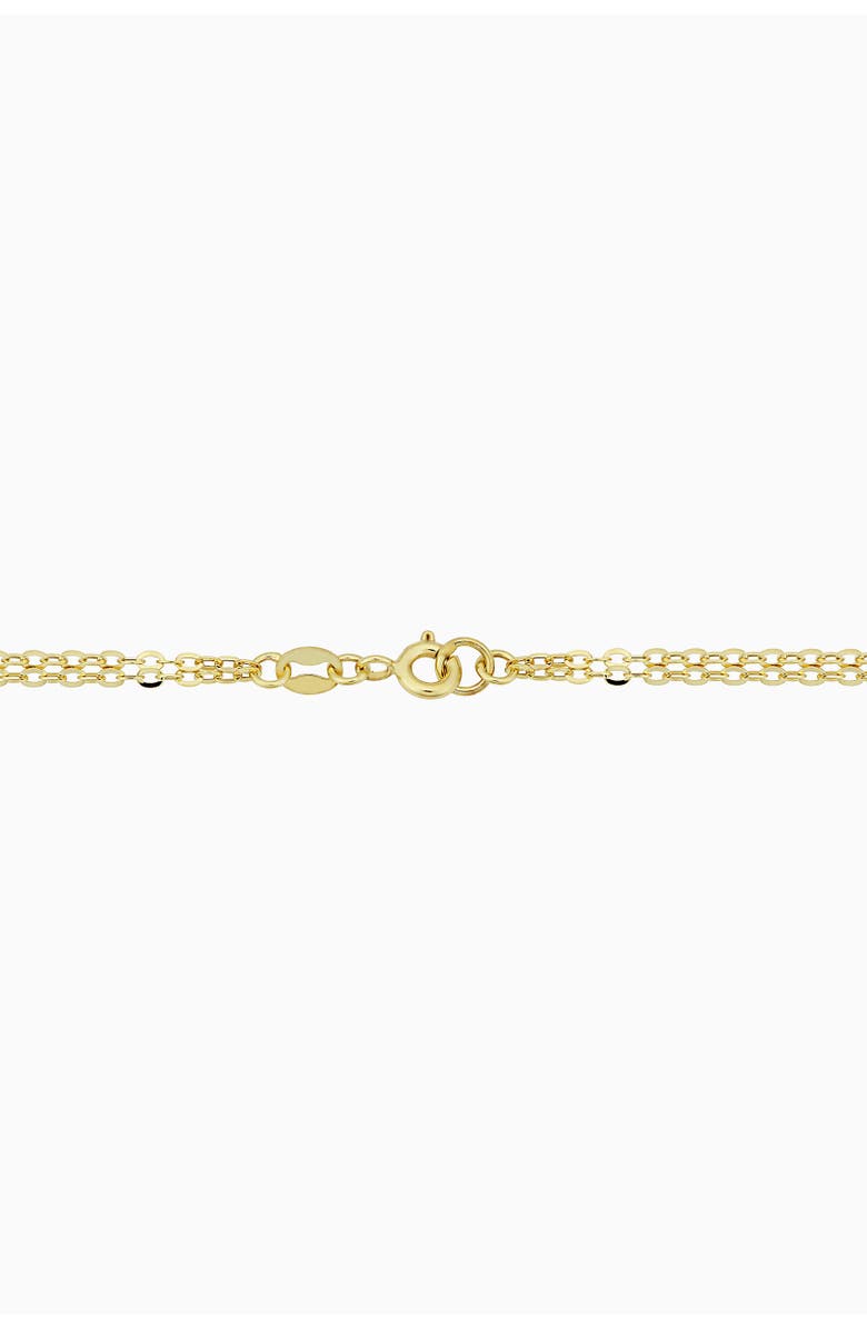Oradina 10K Yellow Gold Fantasy Triple Link Bracelet, Alternate, color, Yellow Gold