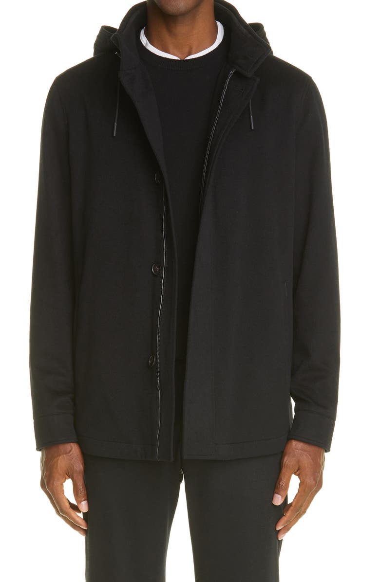ZEGNA Elements Cashmere Hooded Field Jacket, Main, color,