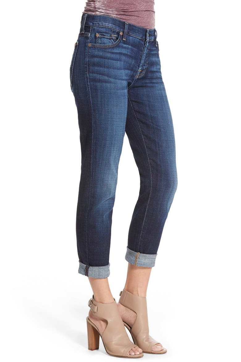 7 For All Mankind® Josefina Boyfriend Jeans, Alternate, color, ROYAL BROKEN TWILL