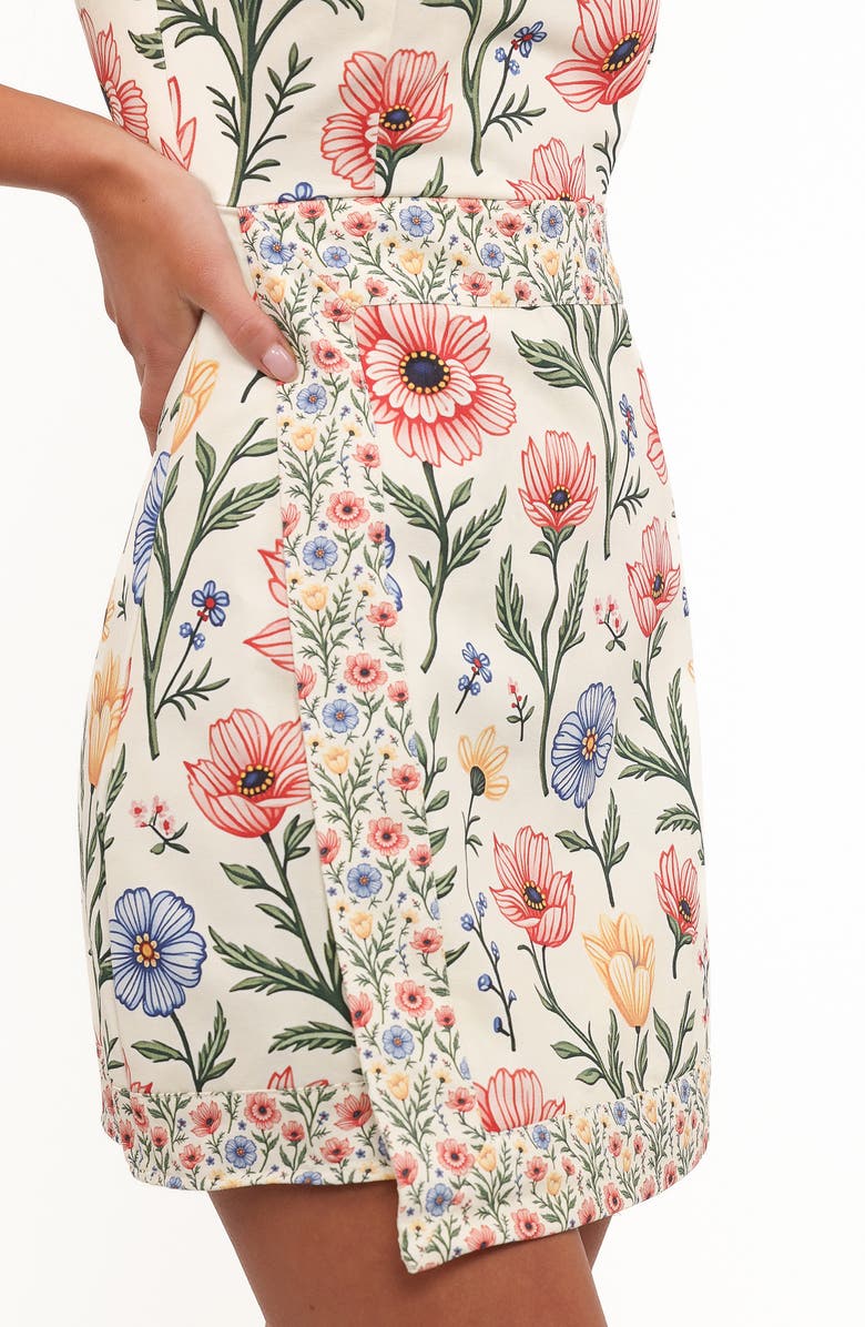 Petal & Pup Rinna Floral Cotton Minidress, Alternate, color, Pastel Floral