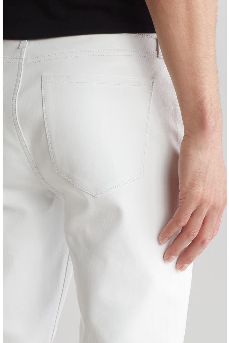 Clint Leather Bootcut Pants, Alternate, color, BLANC LEATHER