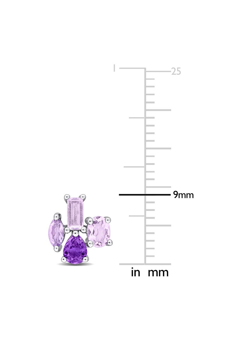 Sterling Silver Amethyst Stud Earrings, Alternate, color, PURPLE