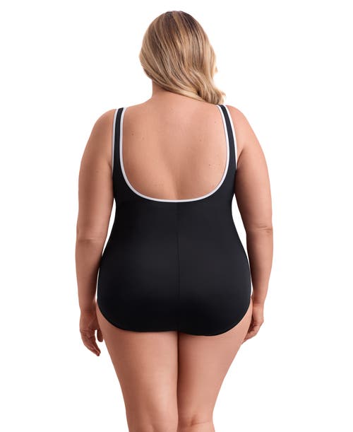 Shapesolver Sport Shirred Zipper Tank Chlorine Resistant One-piece Swimsuit In Multi