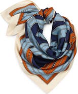 Tory Burch Logo Link Silk Square Scarf