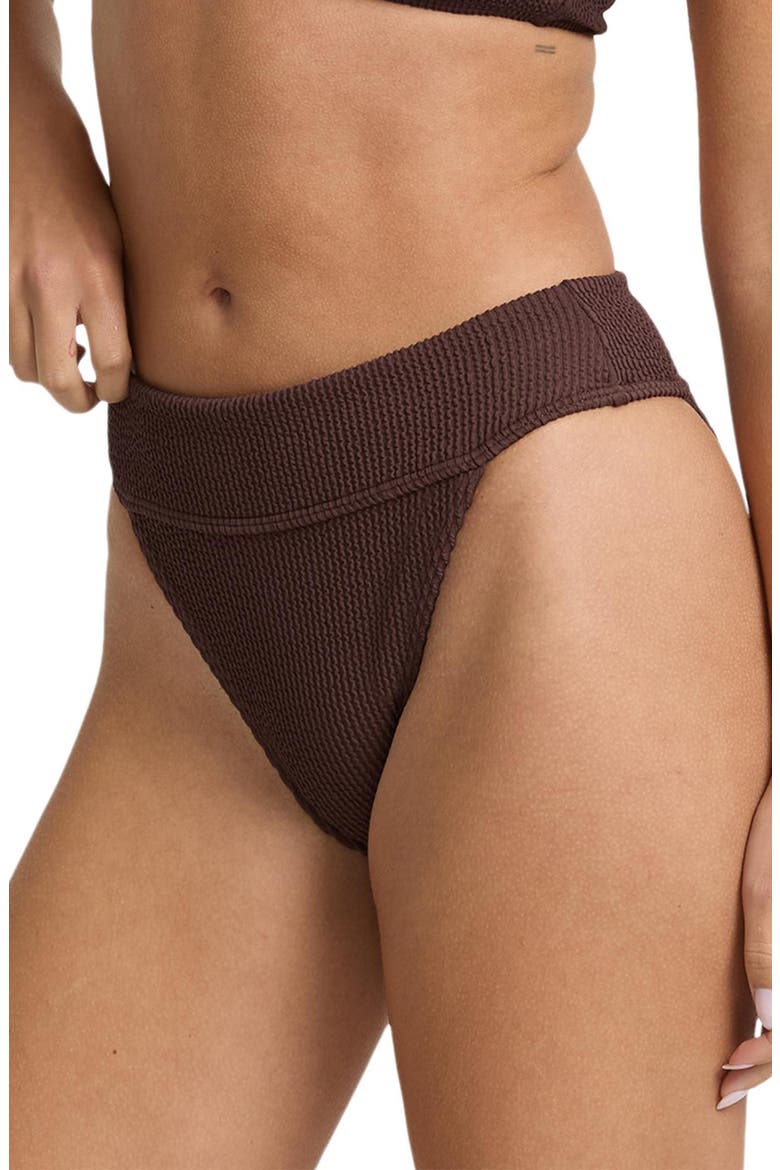 Summer Hi Aruba High Waist Swim Briefs, Alternate, color, TEAK