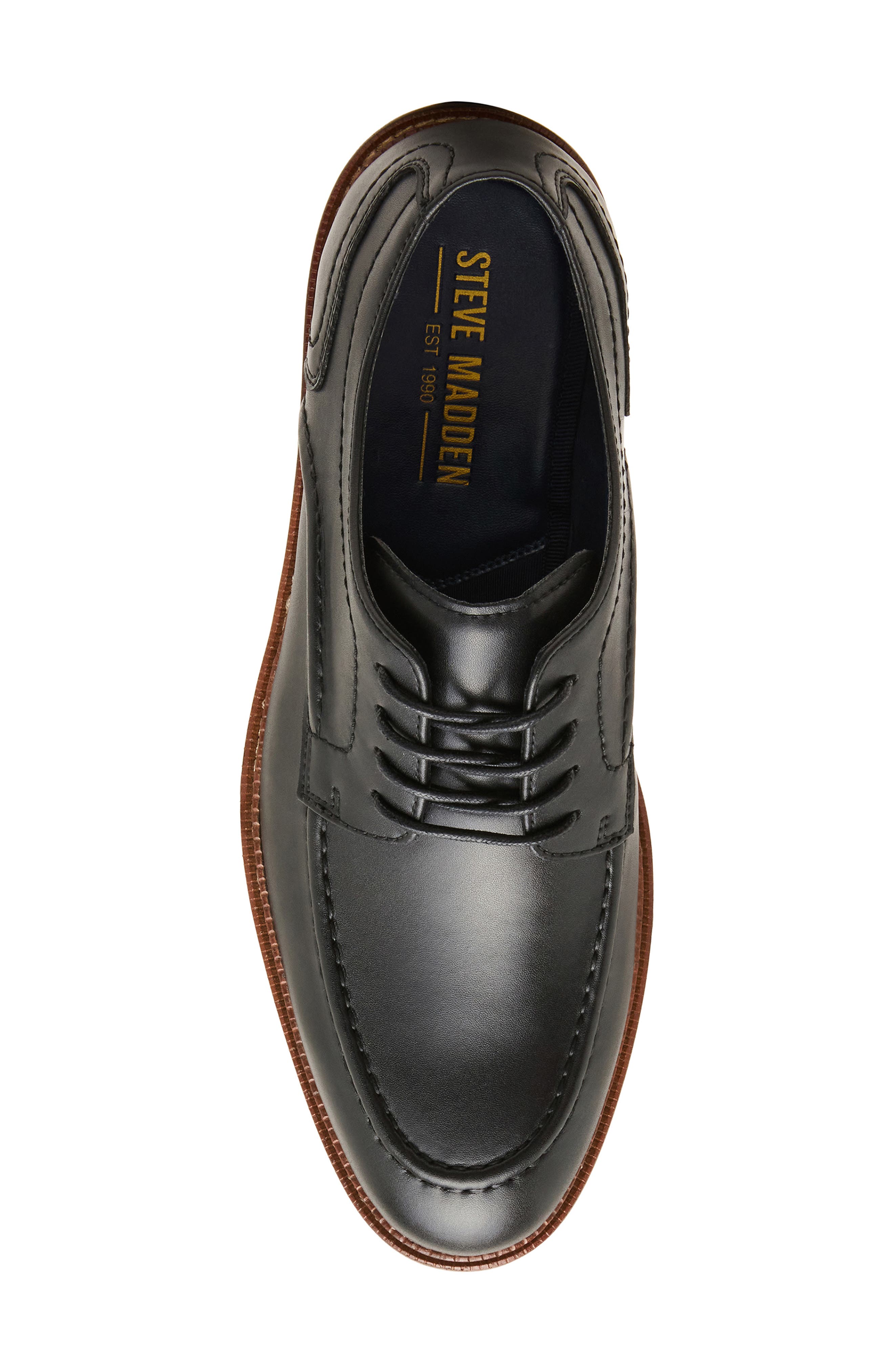 Everet Apron Toe Derby, Alternate, color, BLACK