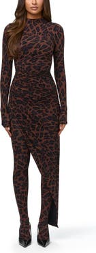 Naked Wardrobe Funnel Neck Long Sleeve Jumpsuit Dress