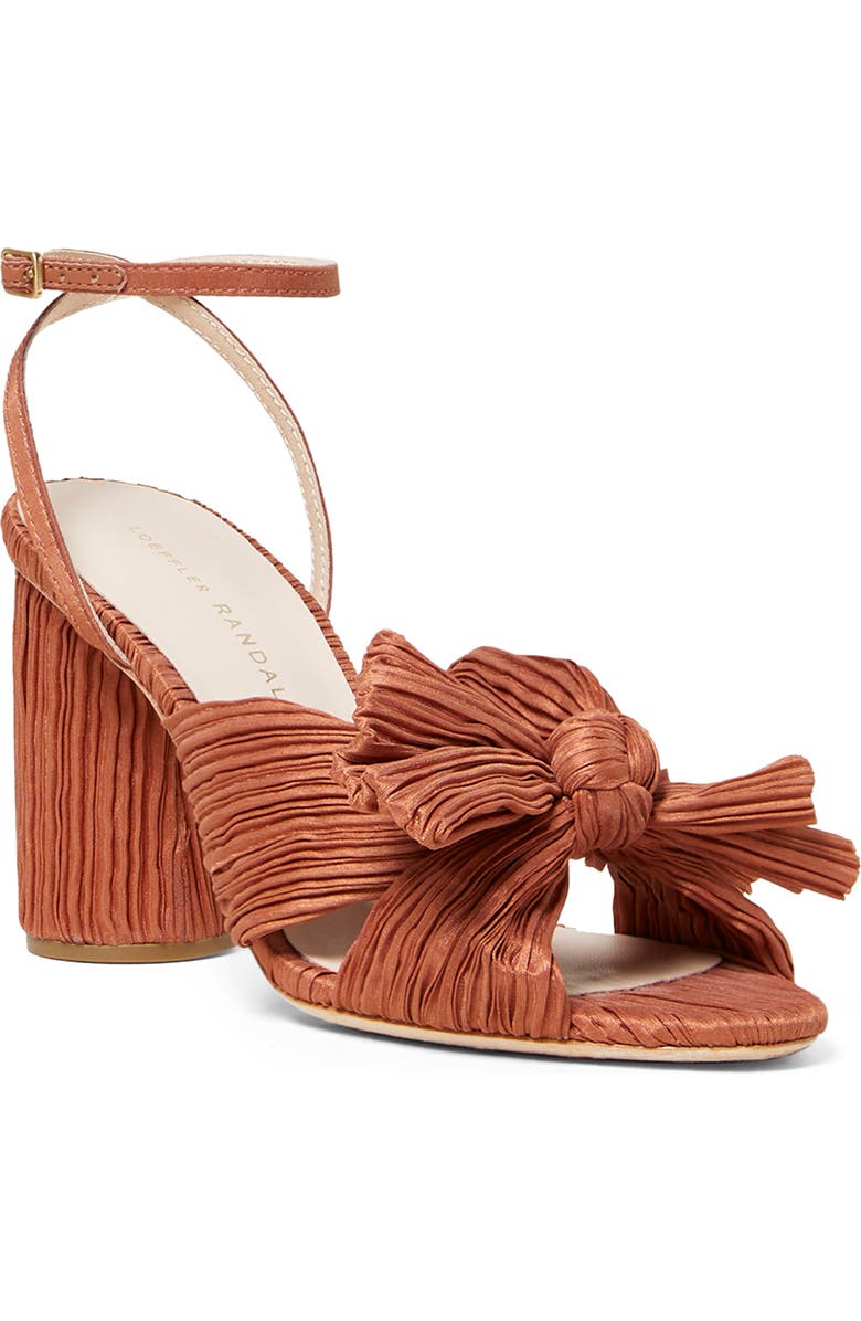 Loeffler Randall Camellia Knotted Sandal, Main, color, Terracotta