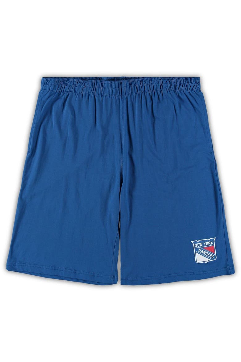 Men's Concepts Sport Blue/Heathered Charcoal New York Rangers Big & Tall T-Shirt & Shorts Sleep Set, Alternate, color, Blue