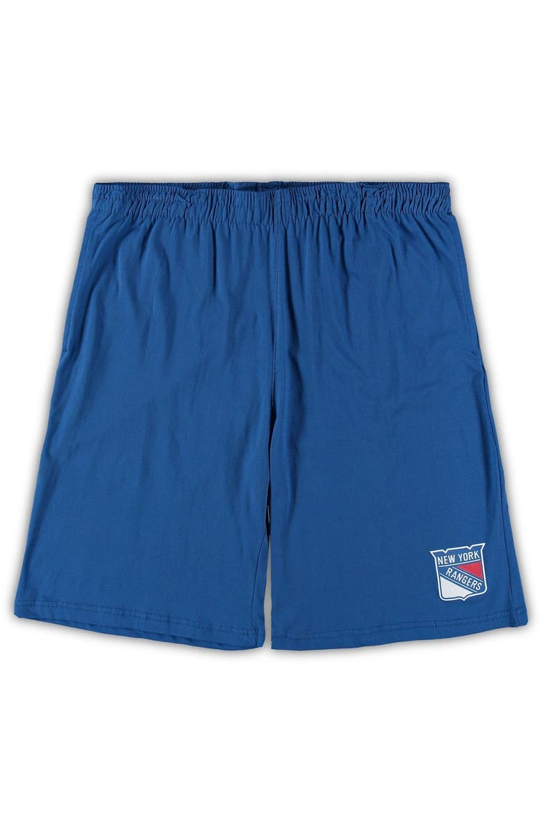 CONCEPTS SPORT Men's Concepts Sport Blue/Heathered Charcoal New York Rangers Big & Tall T-Shirt & Shorts Sleep Set, Alternate, color, Blue