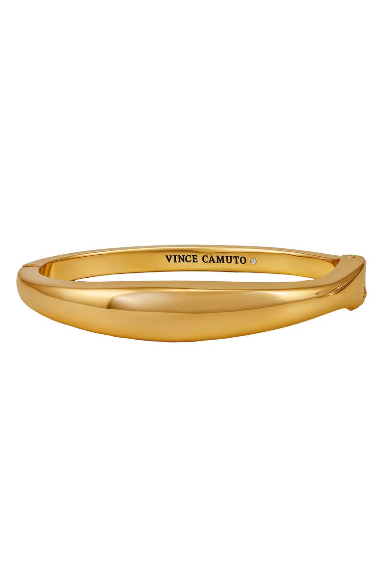 Vince Camuto Hinged Bangle Bracelet, Alternate, color, Gold Tone