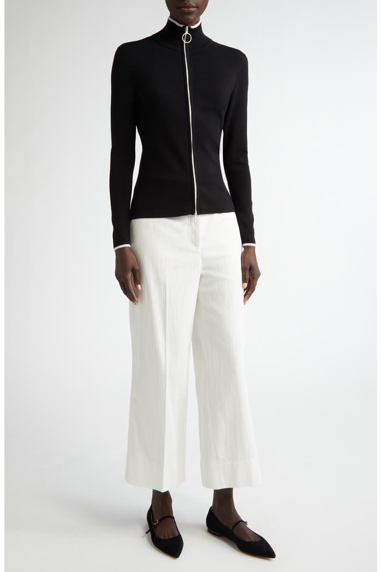 Chiara Wide Leg Crop Jeans, Alternate, color, CREAM