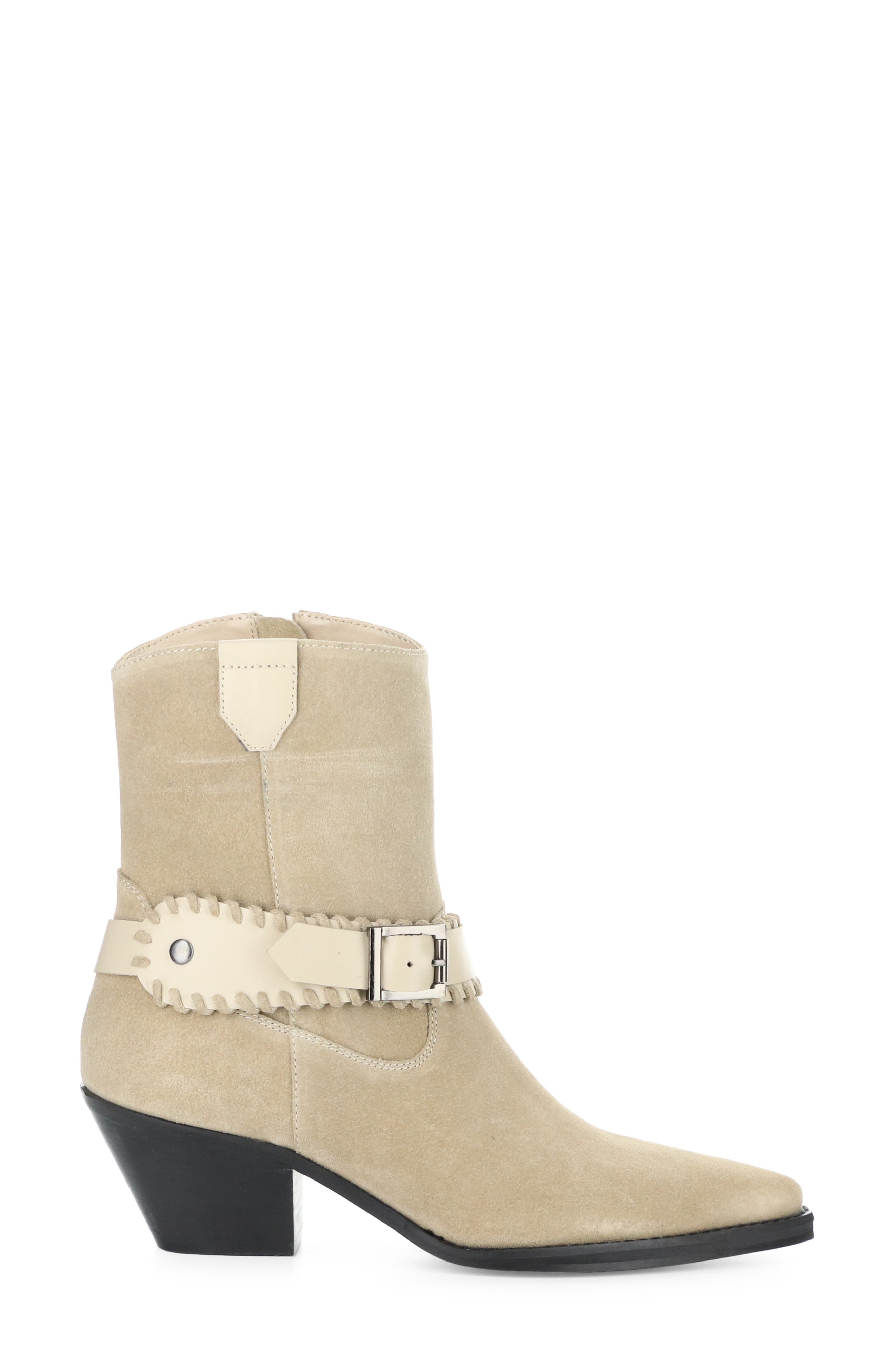 Bos. & Co. Tartan Bootie, Alternate, color, Beige Suede