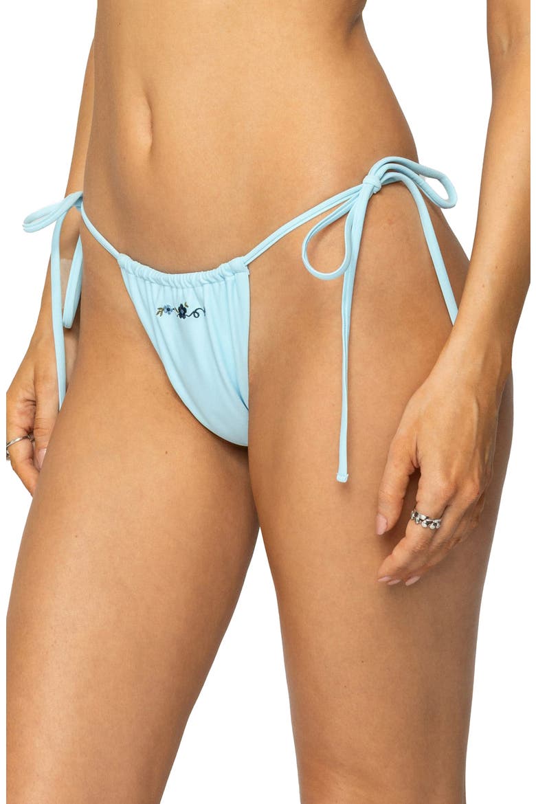 Coralle Side Tie Bikini Bottoms, Alternate, color, BLUE