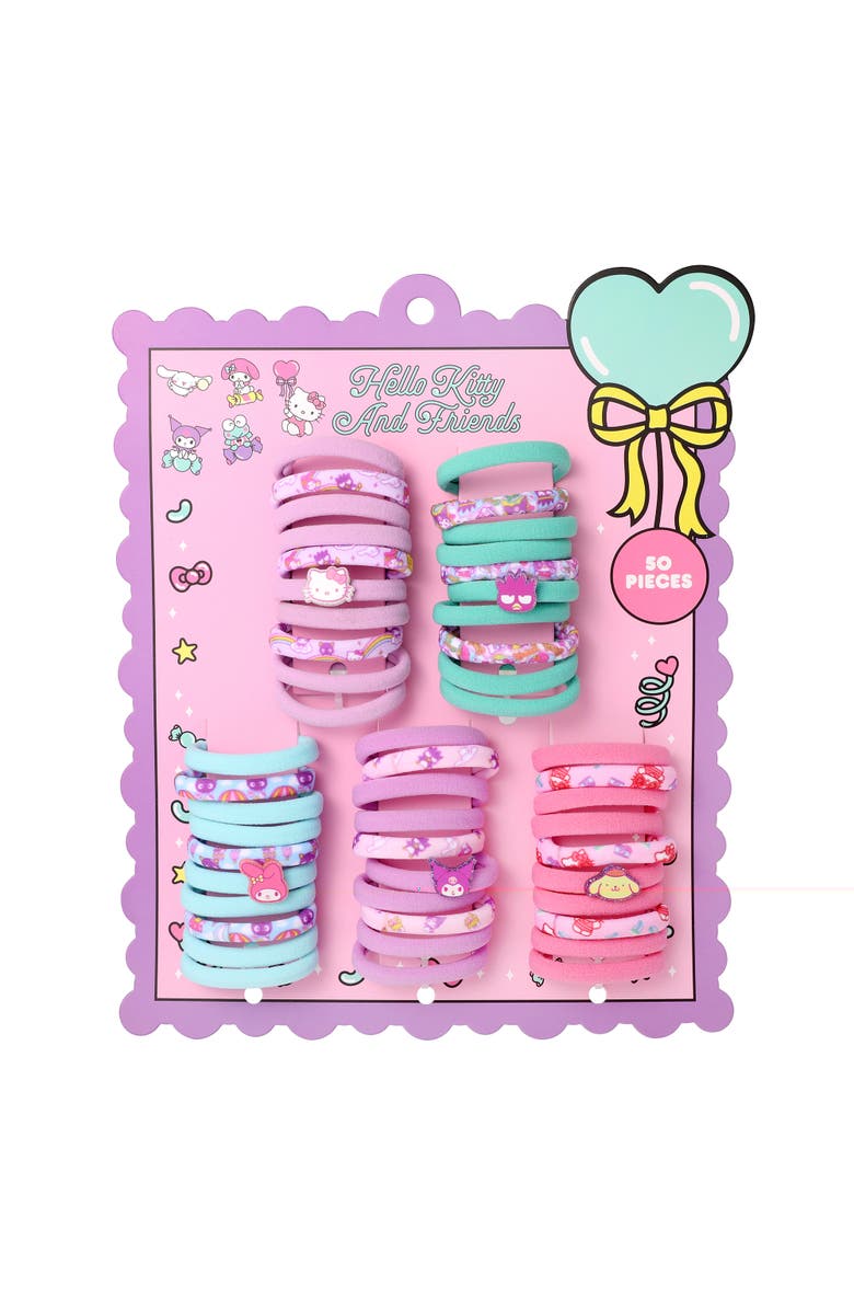 Hello Kitty Hair Ties in Bulk 50 Pieces Sanrio Hair Accessories, Alternate, color, Multicolored