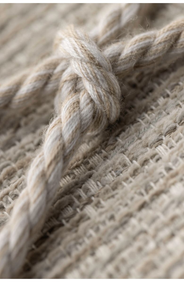 Elaine Smith Macrame Fawn Hand Knotted Indoor & Outdoor Woven Accent Pillow, Alternate, color, Fawn