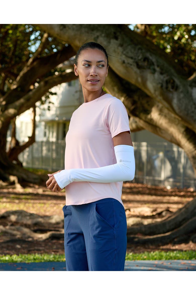 Unisex Sun and UV Ptection Arm Sleeves, Alternate, color, White