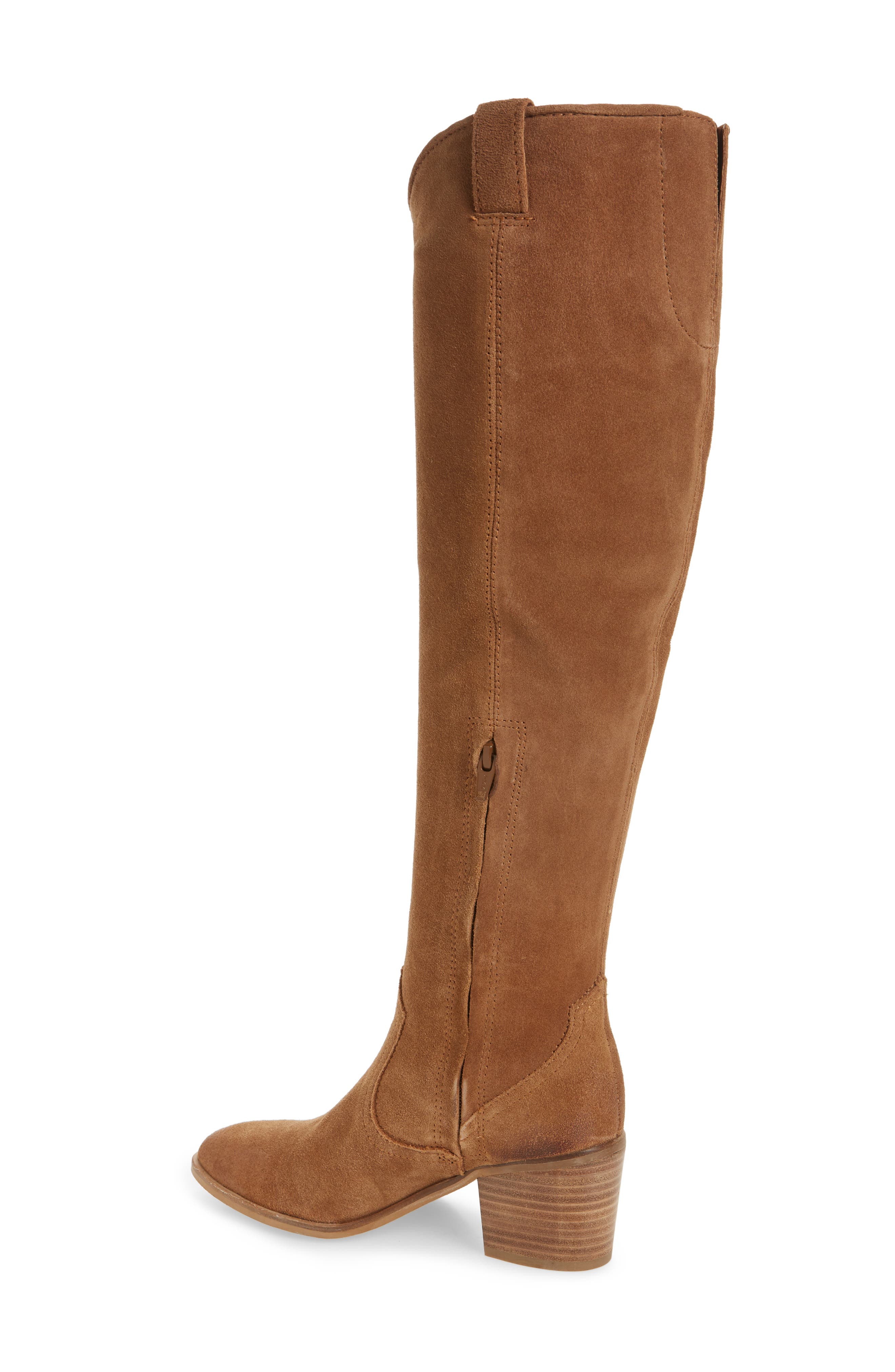 Delano Knee High Boot, Alternate, color, TAN LEATHER