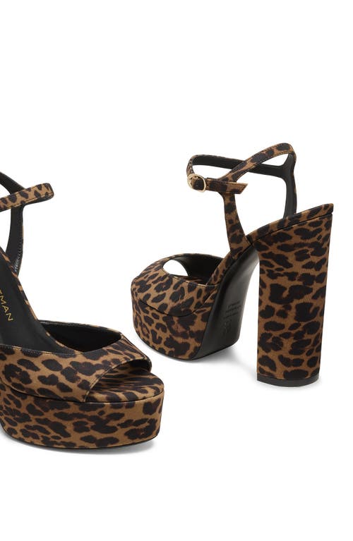 Stuart Weitzman Dayna Boost Platform Sandal In Animal Print