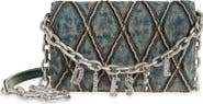 DIESEL® Charm-D Quilted Denim Wallet on a Chain