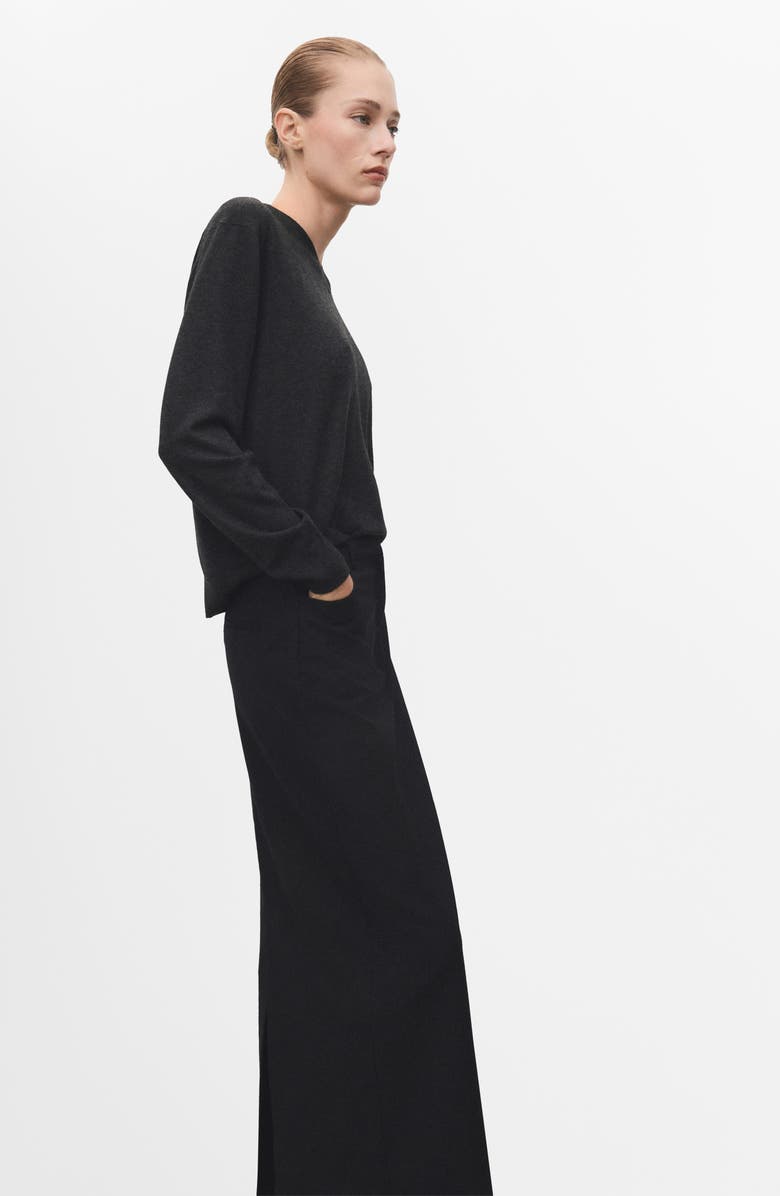 MANGO V-Neck Sweater, Alternate, color, Charcoal