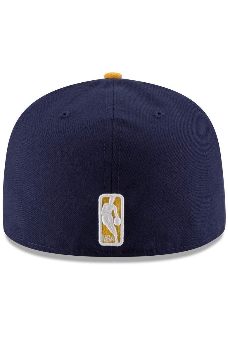 Men's New Era Navy/Yellow Indiana Pacers Official Team Color 2Tone 59FIFTY Fitted Hat, Alternate, color, NAVY
