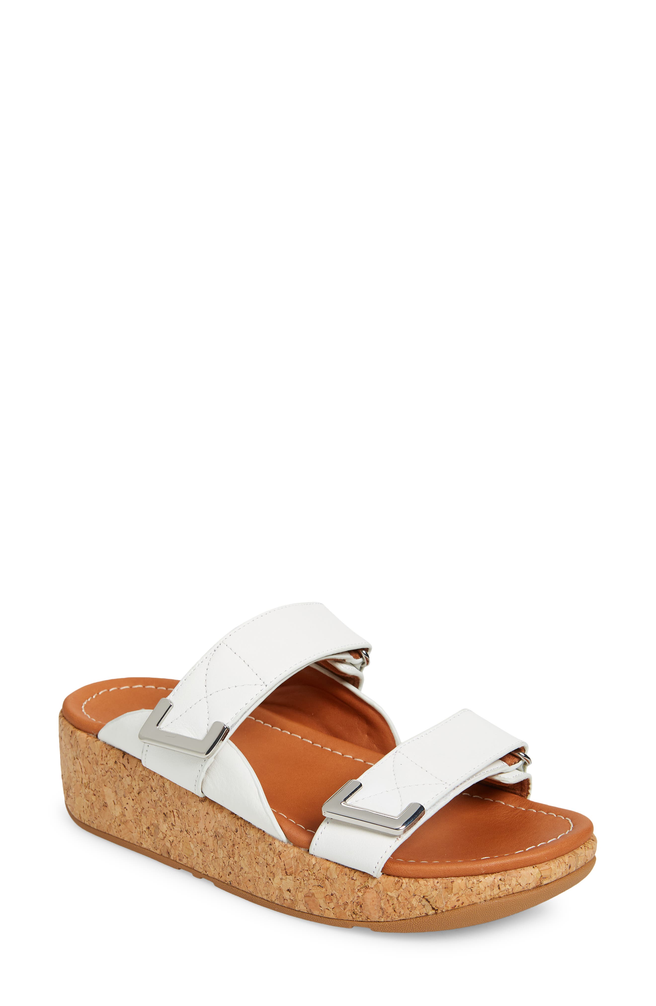Remi Platform Wedge Slide Sandal, Main, color, URBAN WHITE