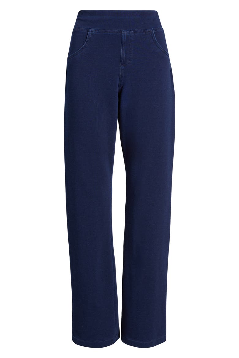 Game Changing High Waist Straight Leg Denim Leggings, Alternate, color, DARK RINSE WASH