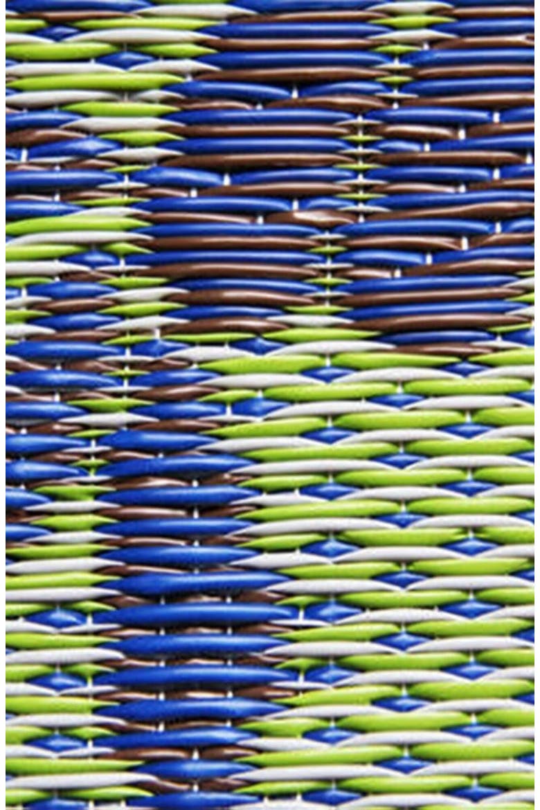 Wildflowers Eggplant Rug, Alternate, color, green and blue