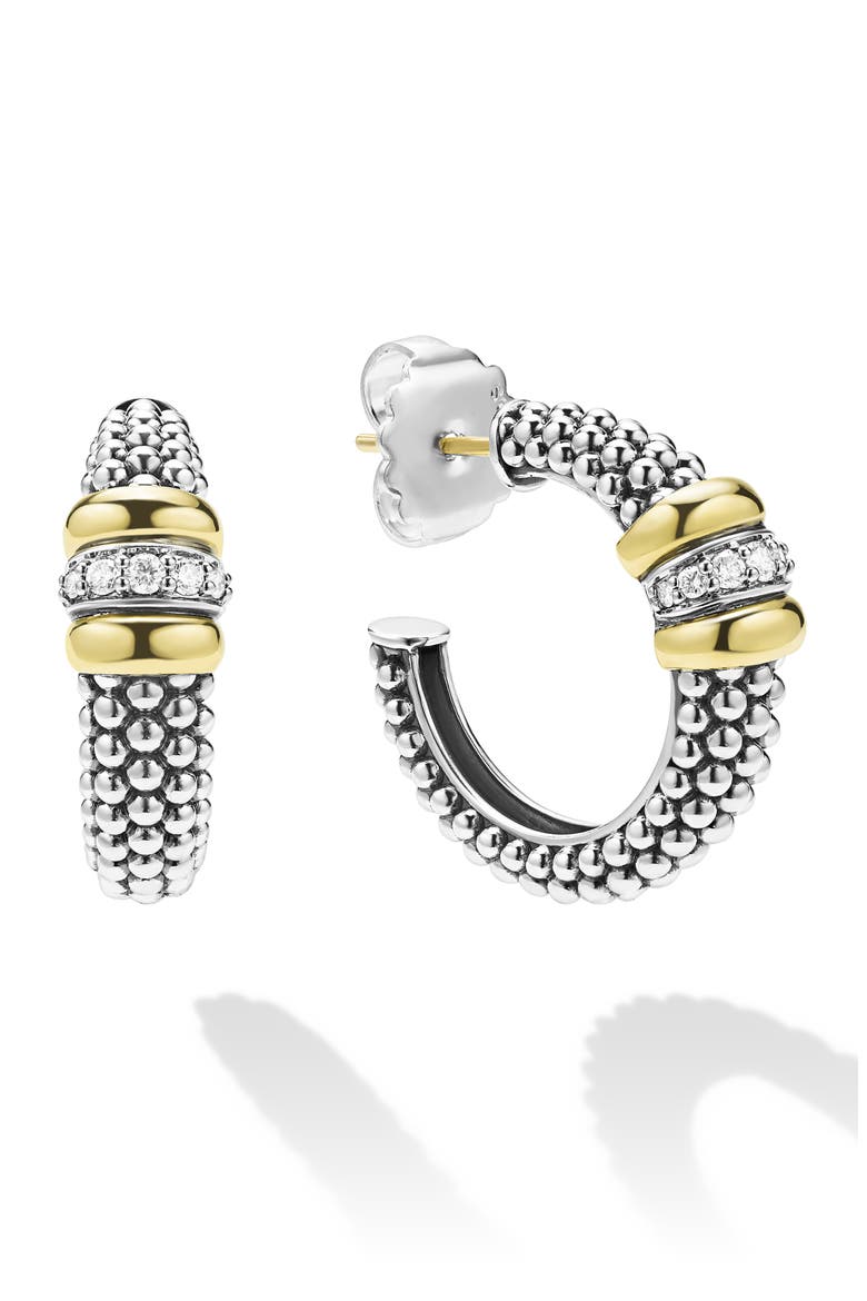 Signature Caviar Diamond Hoop Earrings video
