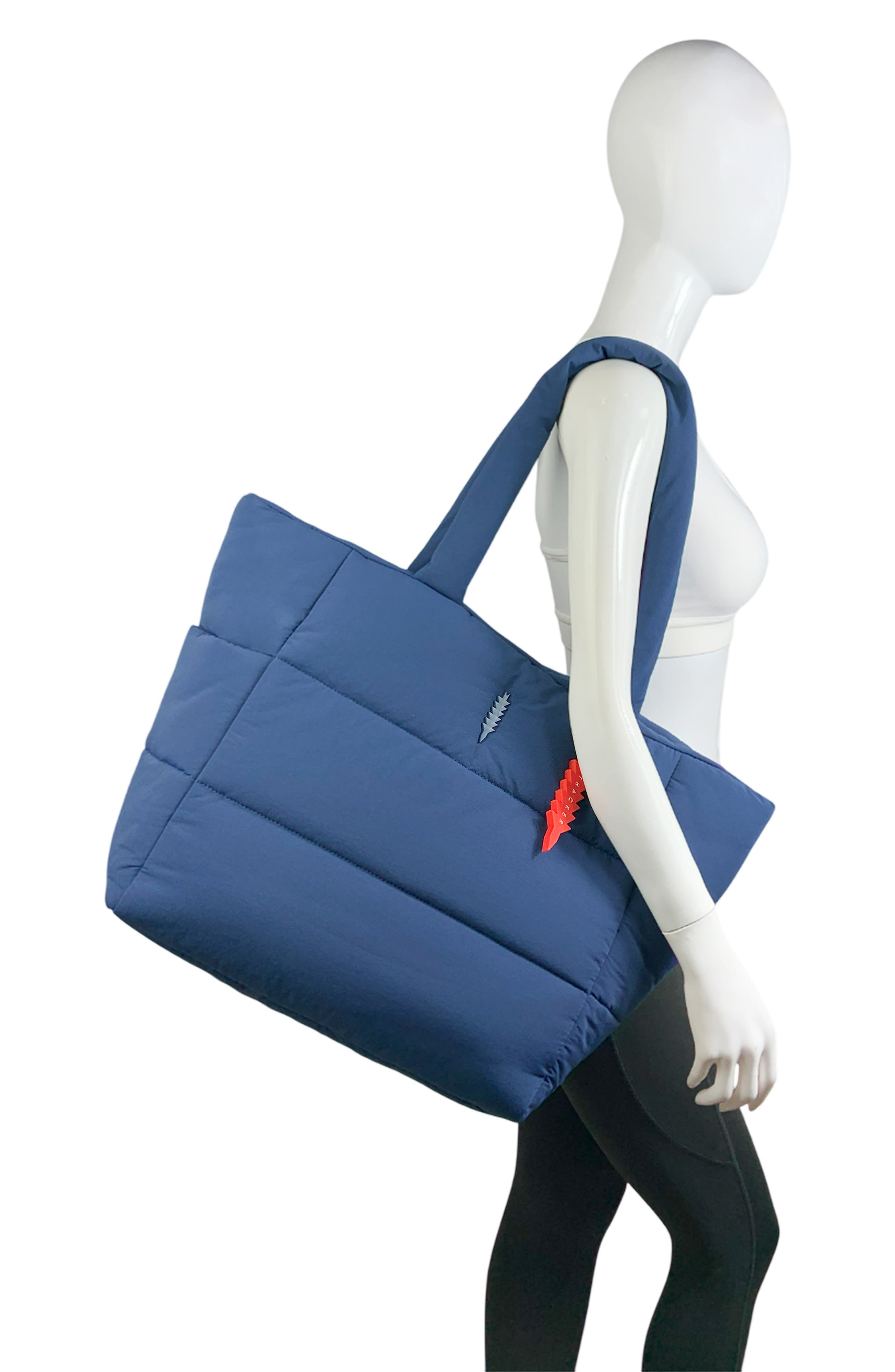 Thacker Quinn Quilted Nylon Tote, Alternate, color, Night Blue