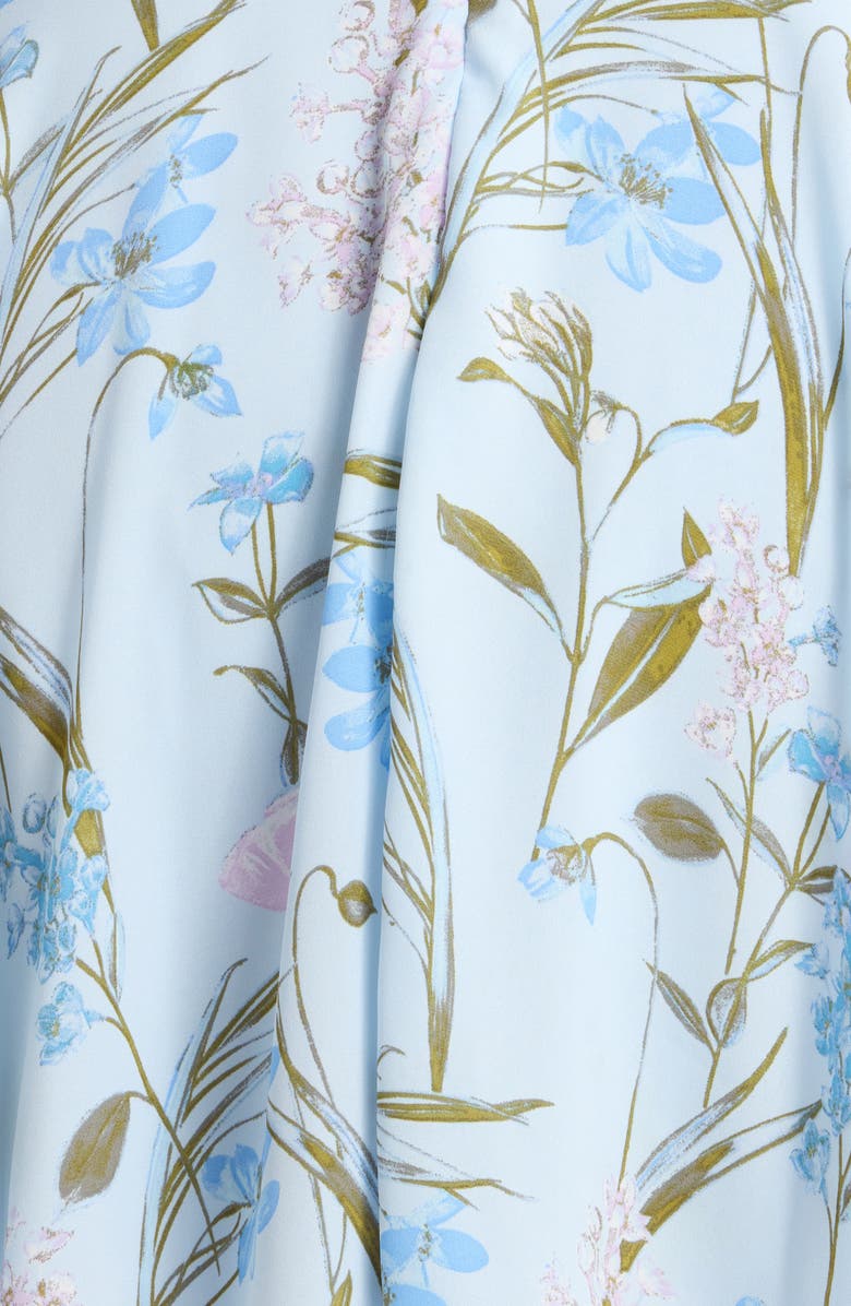 SUGARLIPS Leida Yara Floral Flare Minidress, Alternate, color, Baby-Blue