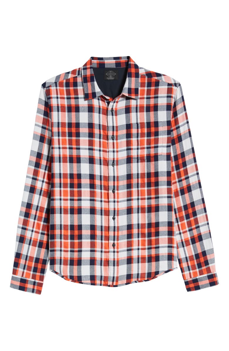 Scotch & Soda Plaid Button-Up Flannel Shirt, Alternate, color, 