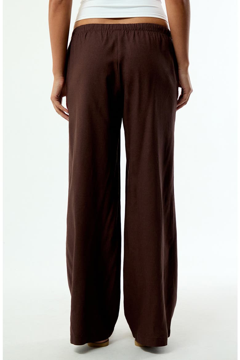 Alisa Linen Blend Wide Leg Pants, Alternate, color, BROWN