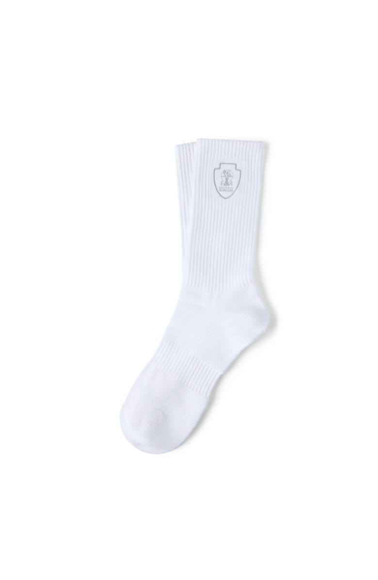 Brunello Cucinelli Rib knit socks, Main, color, White
