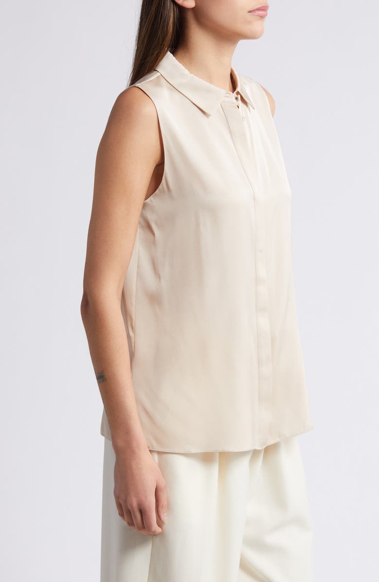 KOBI HALPERIN Celine Sleeveless Stretch Silk Shirt, Alternate, color,