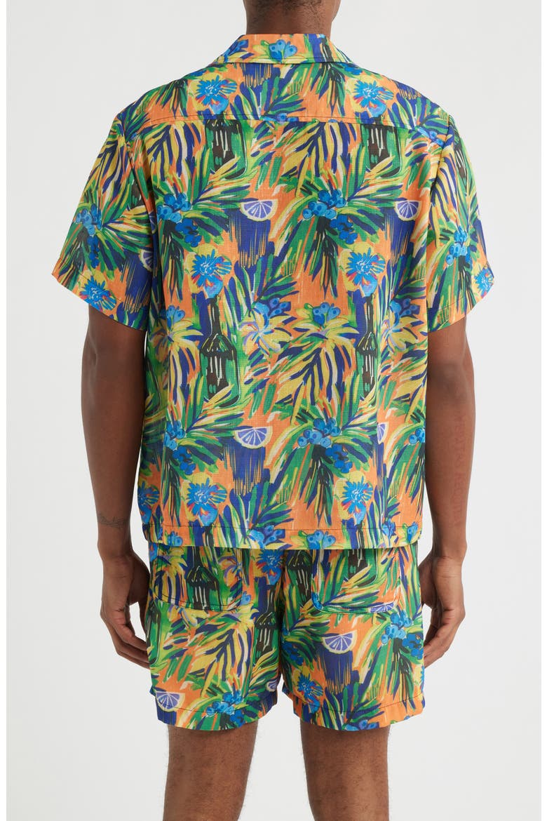 Palm Camp Shirt, Alternate, color, YELLOW