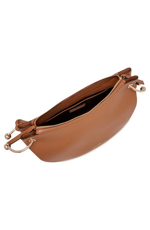 Strathberry Halo Leather Shoulder Bag In Tan