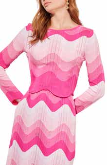 Ming Wang Stripe Crop Top