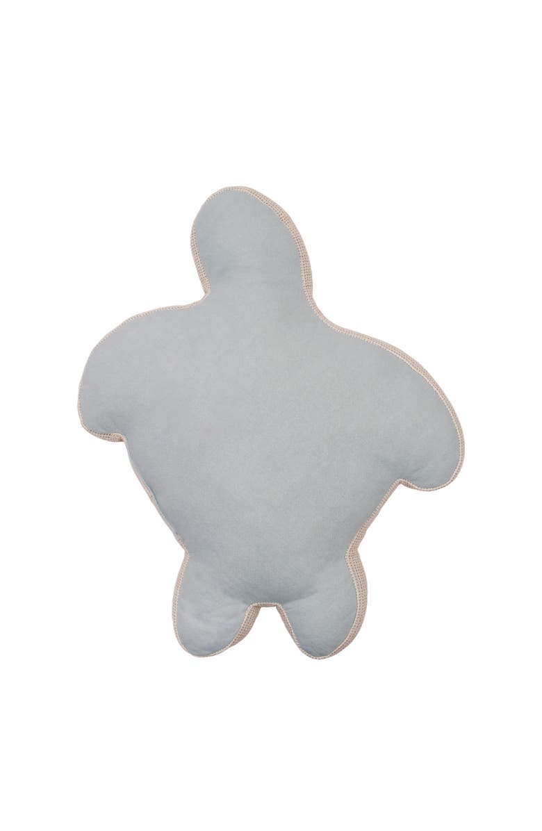 C&F Home Beaded Sea Turtle Coastal Embellished Accent Shaped Pillow, Alternate, color, Beige