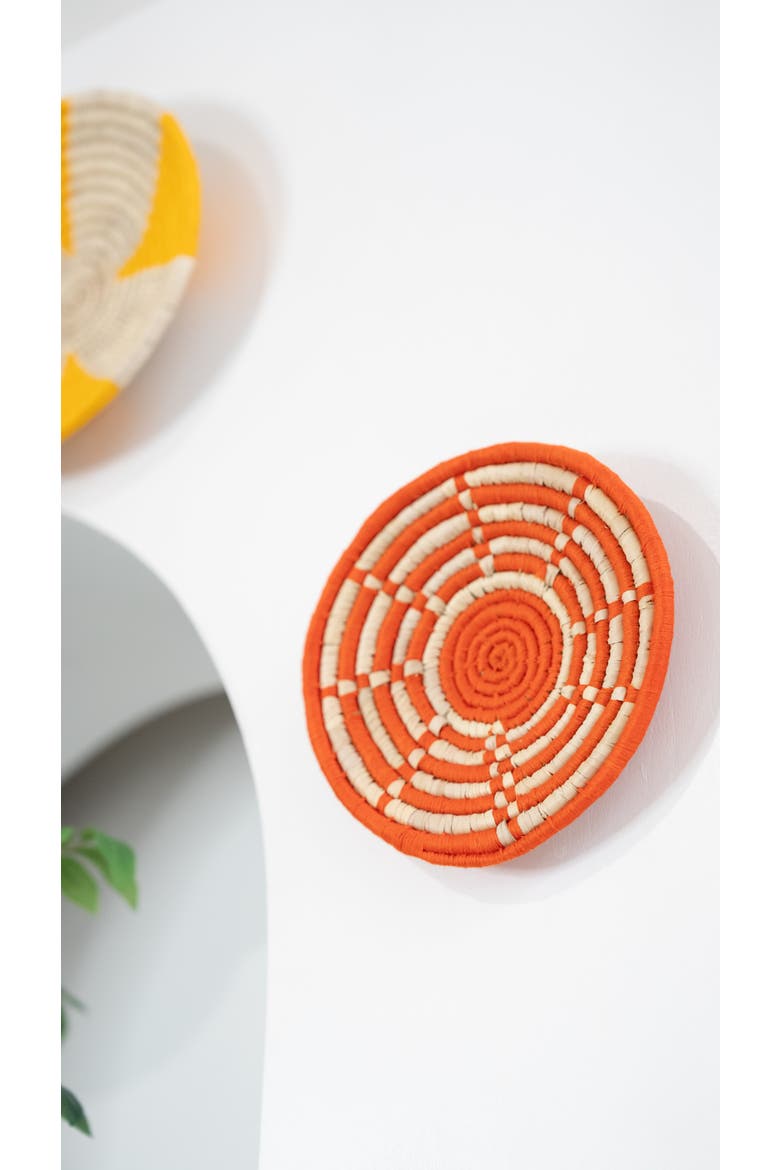 Orange Wall Basket, Alternate, color, Large