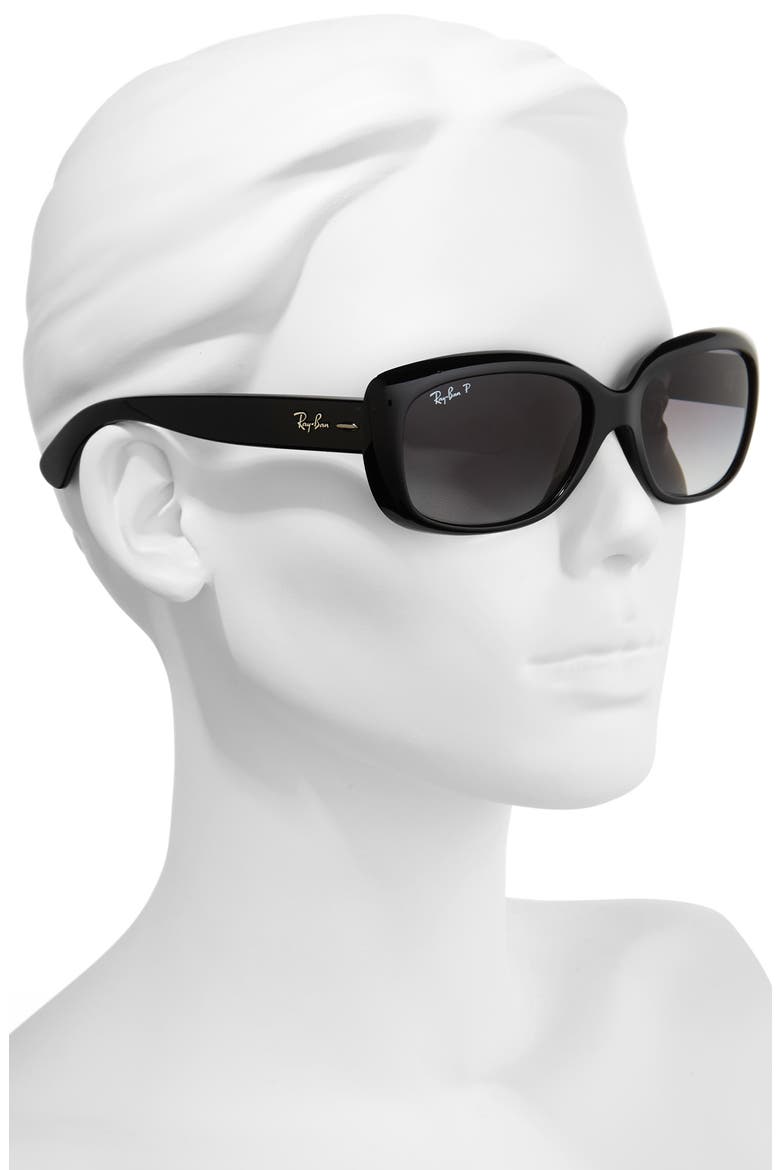 Jackie Ohh 58mm Polarized Sunglasses, Alternate, color, BLACK GREY